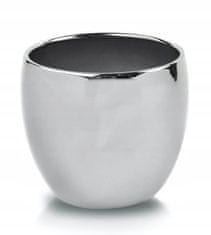 Polnix Dekorativní keramické pouzdro stříbrná koule 20x20cm