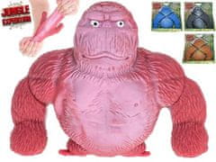 Leventi Gorila antistresová natahovací hračka 10 cm - šedivá