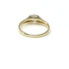 Pattic Prsten ze žlutého zlata se středovým zirkonem a zirkony AU 585/000 1,85 gr, PR521050301 