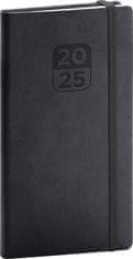 Grooters Kapesní diář Aprint Top 2025, černý, 9 × 15,5 cm
