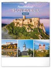 Presco Publishing Nástenný kalendár Pamätihodnosti Slovenska 2025, 30 × 34 cm