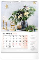 Grooters Nástenný kalendár Kvety 2025, 33 × 46 cm
