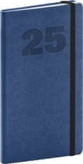 Grooters Kapesní diář Vivella Top 2025, modrý, 9 × 15,5 cm