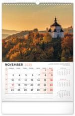 Presco Publishing Nástenný kalendár Naše Slovensko 2025, 33 × 46 cm