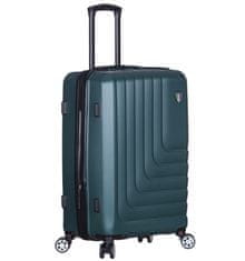 Cestovní kufr TUCCI T-0128/3-M ABS - zelená - II. jakost