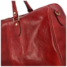 Delami Vera Pelle Velká kožená cestovní taška Zion, červená
