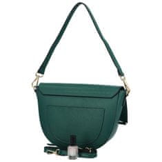 Delami Vera Pelle Dámská luxusní kožená malá kabelka Chiara, tmavě zelená