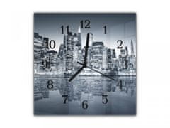 Glasdekor Nástěnné hodiny 30x30cm New York - Materiál: plexi