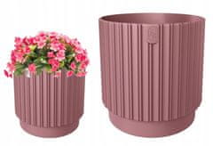 Form-Plastic Ozdobné pouzdro růžové 21,8x21,8 cm plastové kulaté