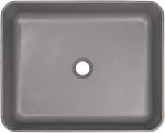 BPS-koupelny Deskové granitové umyvadlo Temisto 50x40 cm - CQT TU5S, antracit metalic