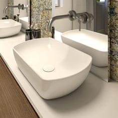 BPS-koupelny Deskové keramické umyvadlo Kingston O (50x31x12,5 cm)