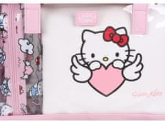 sarcia.eu Hello Kitty Sada růžovobílých cestovních kosmetických taštiček na zip, 3 ks. 