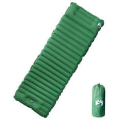 Vidaxl Samonafukovací kempingová matrace s polštářem 1 osoba zelená