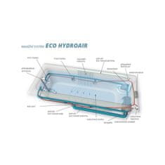 BPS-koupelny Hydromasážní asymetrická rohová vana PANAMA PRAVÁ 160x75x41 cm / 100 l