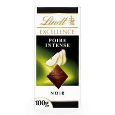 LINDT Lindt EXCELLENCE Hořká čokoláda s hruškovou náplní a kousky mandlí 100g