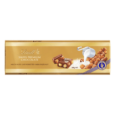 LINDT Lindt Švýcarská Mléčná čokoláda s lískovými oříšky 300g