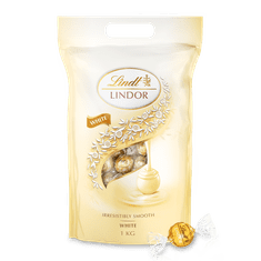 LINDT LINDOR pralinky Bílá čokoláda 1000g