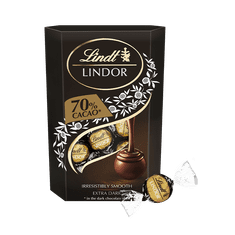 LINDT LINDOR pralinky Hořká čokoláda 70% 200g