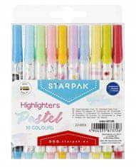 STARPAK Kancelářské pastelové zvýrazňovače školní mix barev 10 ks.