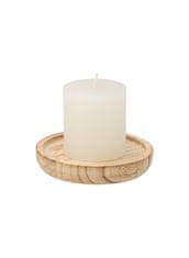 Čisté dřevo Vonná svíčka s dřevěným podstavcem - vanilka