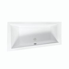 BPS-koupelny Akrylátová asymetrická vana se sníženým lemem Intima Slim 150x85 (160x90)