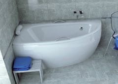 BPS-koupelny Akrylátová asymetrická vana Milena 150x70