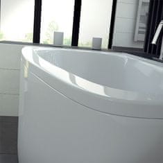 BPS-koupelny Krycí panel k asymetrické vaně Luna P 150x80, bílý