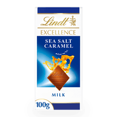LINDT Lindt EXCELLENCE mléčná čokoláda s karamelem a se solí, 100g