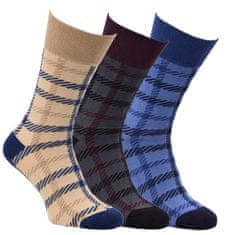 Zdravé Ponožky luxusní pánské bambusové oblekové vzorované ponožky 71032 3pack, 39-42