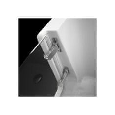 BPS-koupelny Vana s dvířky Polimat VOVO 180x80 s černým čelním krycím panelem + vanový sifon s výpustí Click-Clack