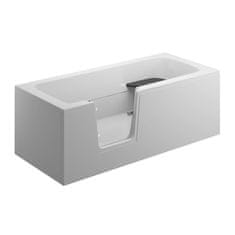 BPS-koupelny Vana s dvířky Polimat VOVO 180x80 s bílým čelním krycím panelem + vanový sifon s výpustí Click-Clack
