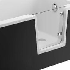 BPS-koupelny Vana s dvířky Polimat AVO 180x80 + vanový sifon s výpustí Click-Clack