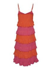 Y.A.S Dámské šaty YASCLARA Regular Fit 26032842 Mandarin Red (Velikost S)