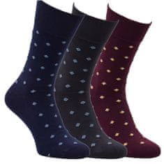 Zdravé Ponožky pánské luxusní bambusové oblekové vzorované ponožky 71033 3pack, 39-42