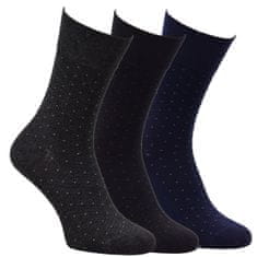 Zdravé Ponožky  luxusní pánské bambusové oblekové vzorované ponožky71035 3pack, 43-46