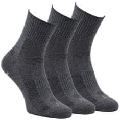 OXSOX Active  zkrácené antibakteriální ponožky jemný svěr Siltex 93007 3pack, antracitová, 39-42