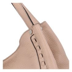 Delami Vera Pelle Praktická dámská kožená kabelka Cowgril, růžová