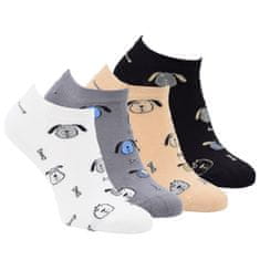 Zdravé Ponožky dámské letní bambusové sneaker vzorované ponožky 6401324 4pack, 35-38