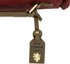 CurePink Dámská kabelka na rameno Harry Potter: Nebelvírský lev (19 x 15 x 10 cm) červená