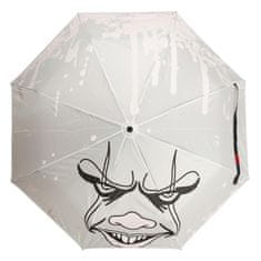 CurePink Skládací proměňovací deštník It|To: Pennywise (průměr 107 cm)