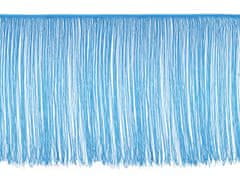 Kraftika 1m 5 modrá azuro třásně šíře 50 cm, a střapce