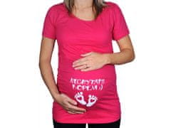 Divja Růžové těhotenské tričko s nápisem Nesahat, kopu SK