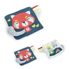 Miniland Baby Senzorická hračka - Šustící Panda červená