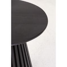 Lectus Konferenční stolek Burgo 50 cm kulatý teakové dřevo černý
