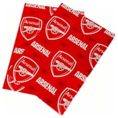 FotbalFans Dárkový balicí papír Arsenal FC, červeno-bílý, 70x50 cm, 2ks