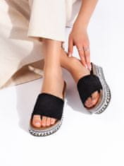 Amiatex Designové dámské černé nazouváky bez podpatku + Ponožky Gatta Calzino Strech, černé, 40