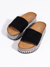 Amiatex Designové dámské černé nazouváky bez podpatku + Ponožky Gatta Calzino Strech, černé, 40