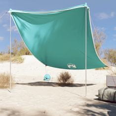 Vidaxl Plážová stříška s pískovými kotvami zelená 214 x 236 cm