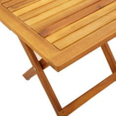 Vidaxl Skládací zahradní křesla 2 ks se stolem černá masivní dřevo