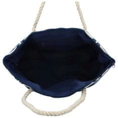 Bellugio Krásná plážová kabelka přes rameno Irilla, modrá/kotvy